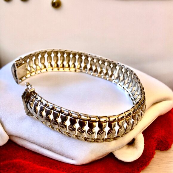 Milor Italy Sterling Silver Bracelet Basketweave Link 16.5 gr - Picture 5 of 14